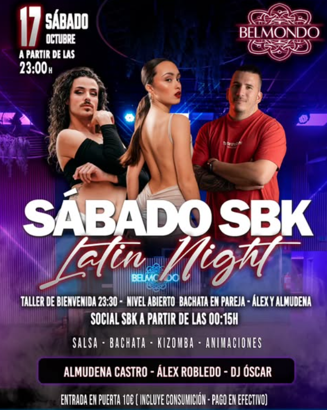 Cartel de Sábado SBK Latin Night