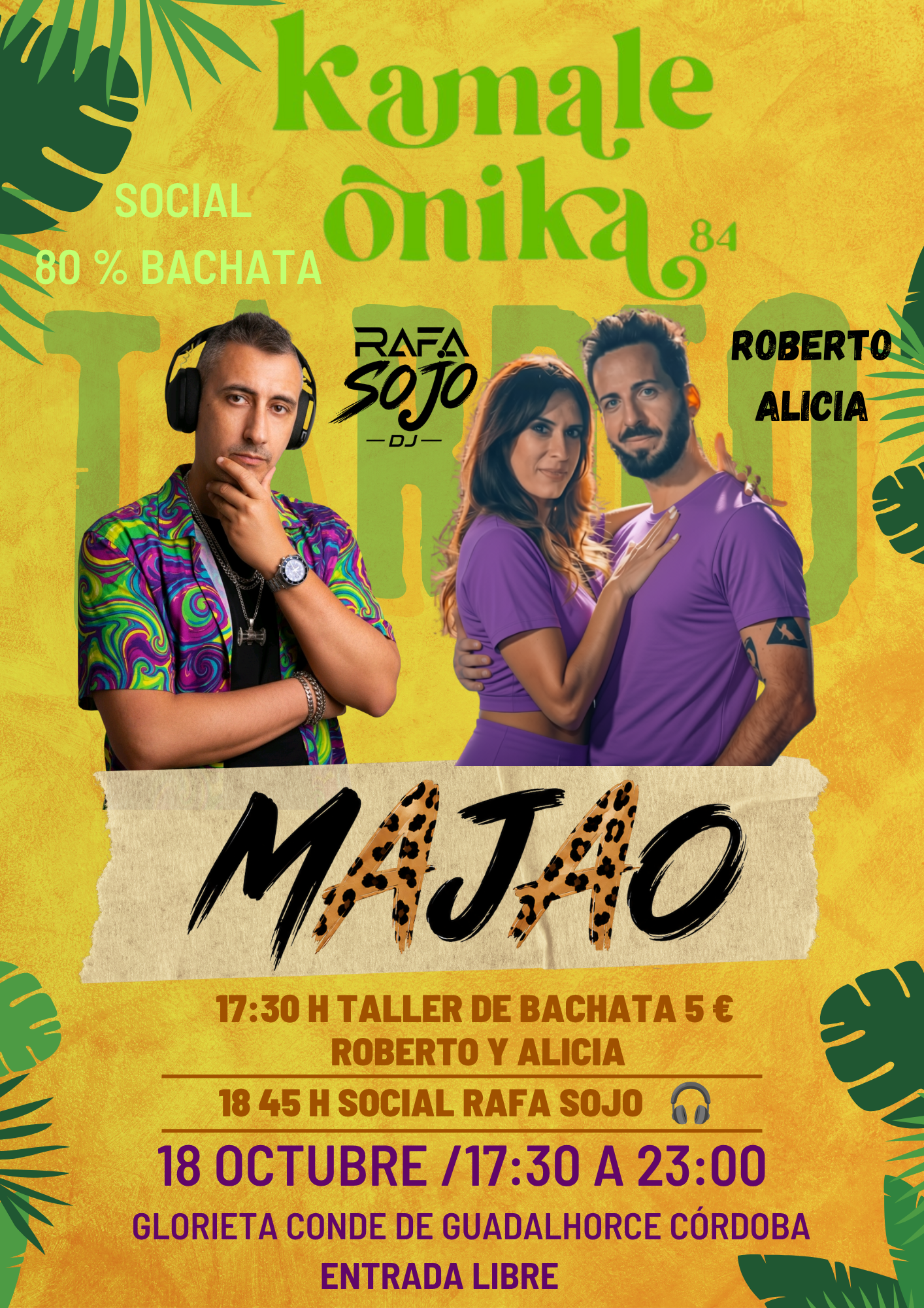 Cartel de Tardeo MAJAO en Kamaleonika
