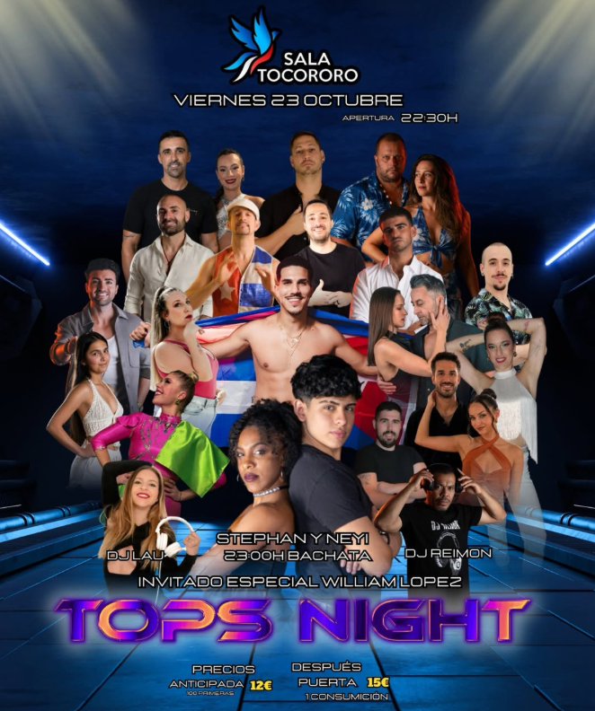 Cartel de TOPS NIGHT